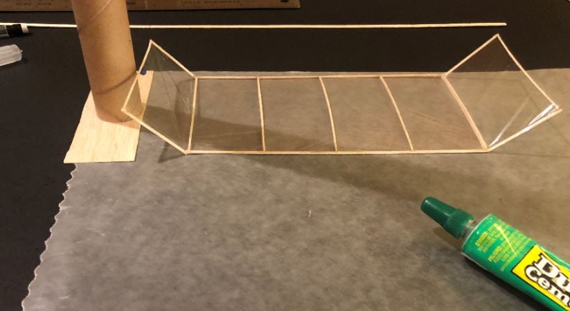 Mini D Dihedral setting for balsa wood glider designs
